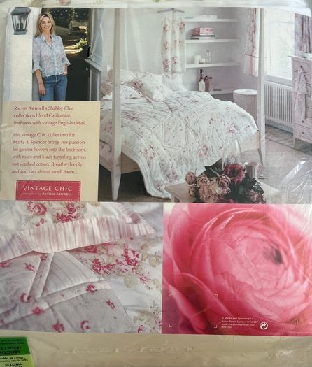 Pencil Pleat Lined Blush Blossom Curtains - Never Used