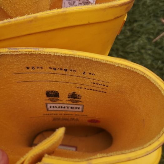 Hunter Wellies kids Yellow size 7