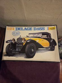 Vintage Heller Delage D.8SS Model Car Kit Unassembled 1:24