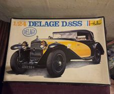 Vintage Heller Delage D.8SS Model Car Kit Unassembled 1:24