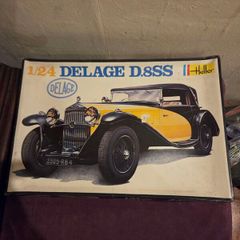 Vintage Heller Delage D.8SS Model Car Kit Unassembled 1:24
