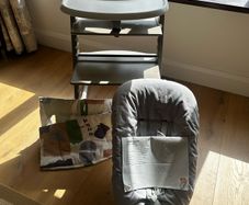 Stokke Tripp Trapp High Chair Bundle with Newborn Set and Tray