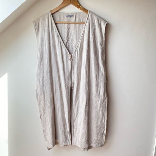 Naya Crinkle Waistcoat Sleeveless Jacket