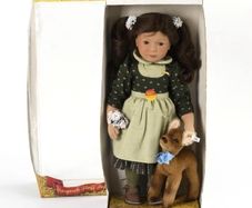 ORIGINAL Margaret Steiff Doll In Box With Small Deer