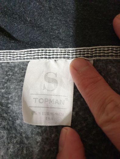 topman small black grey hoodie