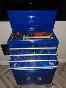 tool chest with some tools