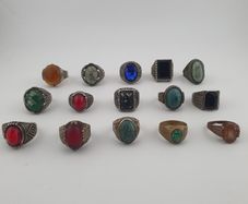Traditional Ring Collection Lot of 15 Rustic Brass Jewellery Pieces