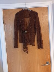 Avalon Brown  Lace  Cardigan.   Size 14.  New - No Tag.