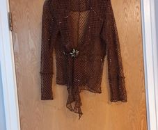 Avalon Brown  Lace  Cardigan.   Size 14.  New - No Tag.