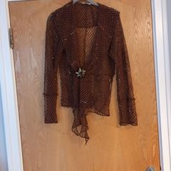 Avalon Brown  Lace  Cardigan.   Size 14.  New - No Tag.