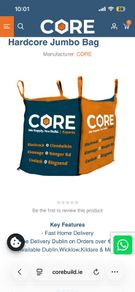 Half tonne bag of hardcore