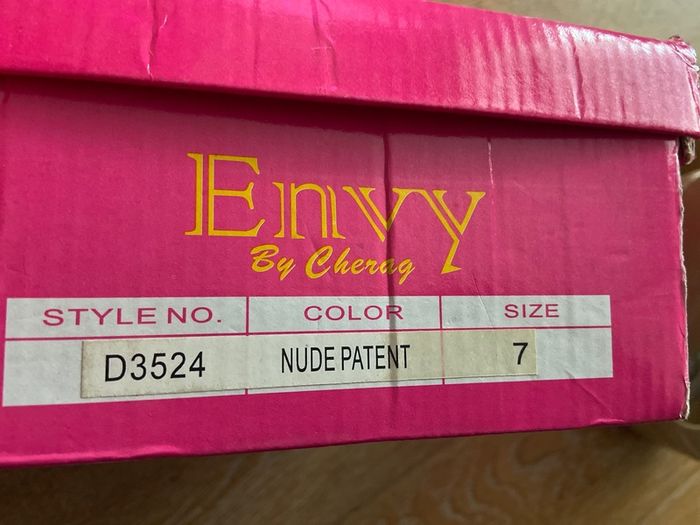 Envy Ladies High Nude Wedges Size 6