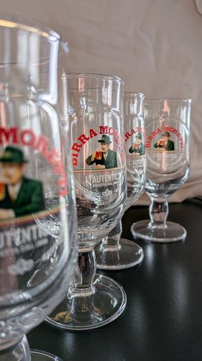 Birra Moretti Half Pint Glasses 268ml Stemmed Beer Pub Bar Glasses Sets Available
