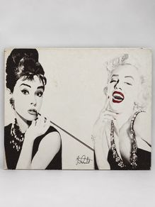 Audrey Hepburn & Marilyn Monroe Canvas Wall Art