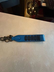 Coach blue genuine leather Keyring