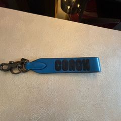 Coach blue genuine leather Keyring
