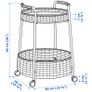 IKEA LUBBAN Trolley table with storage, rattan/anthracite Image 10