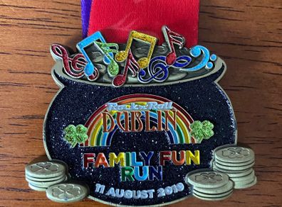 2019 Rock 'n' Roll Dublin Family Fun Run Finishers Medal