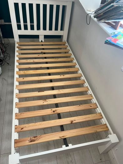 White bedframe