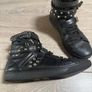 YSL Saint Laurent high top leather runners size 4 Image 2