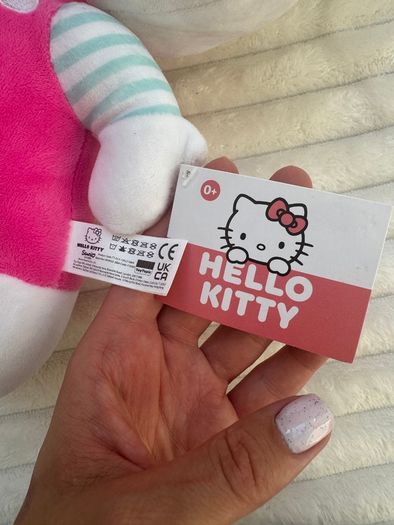 Hello Kitty Plush Pink Dress approx. 35 cm. a bit dirty Please see pictures