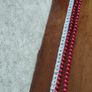 Vintage necklace with red and gold beads. Image 4