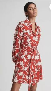 REISS Tilda Graphic Floral Print Dress Sz 8UK - Bnwt Rrp 270
