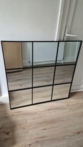 Black Metal Window Mirror