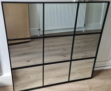 Black Metal Window Mirror
