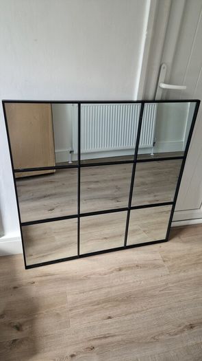 Black Metal Window Mirror