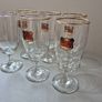 Vintage 1960s Gold Label Barley Wine Stemmed Glasses - Set of 6 Near Mint Image 3