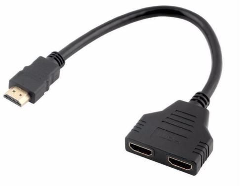 HDMI 4K@60Hz (Male) to 2xHDMI (Female) Splitter Extension Gold Plated Cable Adapter (Brand New/Warranty)