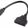 HDMI 4K@60Hz (Male) to 2xHDMI (Female) Splitter Extension Gold Plated Cable Adapter (Brand New/Warranty) Image 2
