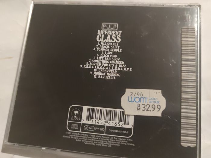 Pulp - Different Class Cd