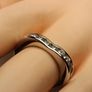 Rhodium Plated Sterling Silver Moissanite Band Ring Image 4