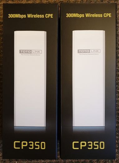 2x TOTOLINK CP350 300Mbps Outdoor Wireless CPE / Wi-Fi Bridge - Brand New