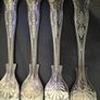 Set 5 Kings Pattern A1 Silver Plated Newbridge Irish Dessert Forks Image 5