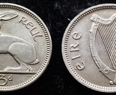[#673] - Ireland 1968 | 3 Pence | Irish 3d | Hare | KM.12a | MS