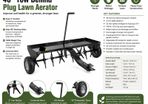 48 Inch Tow Behind Plug Lawn Aerator with Universal Hitch 140lb Capacity