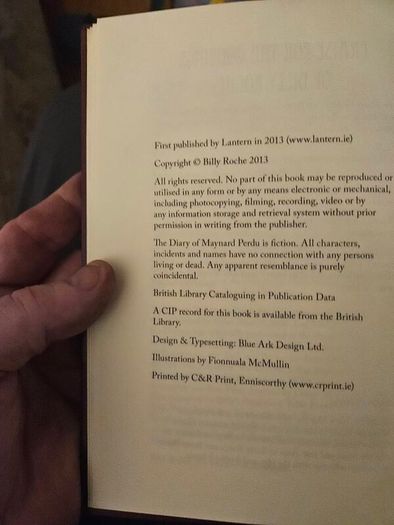 The Diary Of Maynard Perdu. By Bill Roach  Signed First Edition Hardback In Good Condition.  See Photos For Same.