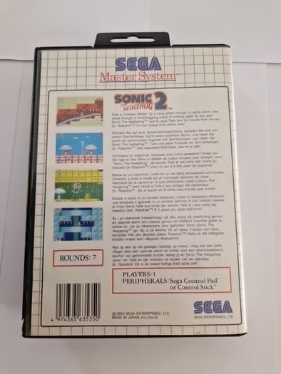 Sonic The Hedgehog 2 Master System Arcade Retro Games Original