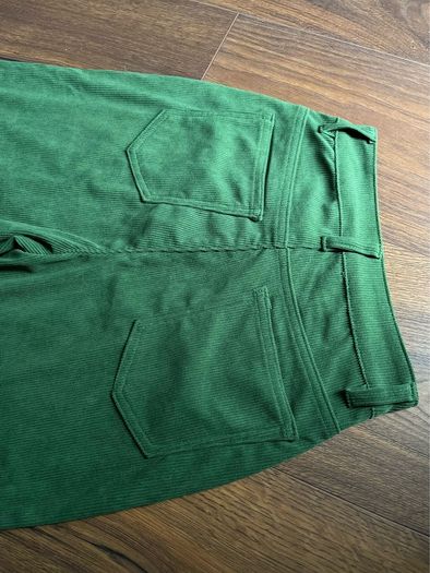 Green Corduroy Wide Leg Flare Pants XS - New