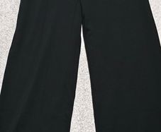 M&S Black Wide Leg Trousers - Size 10 Short