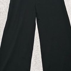M&S Black Wide Leg Trousers - Size 10 Short