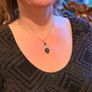 Vintage 925 Sterling Silver & Smoky Quartz Teardrop Scrollwork Pendant Image 2