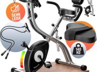 main image for ad Foldable Exercise Bike 10 Levels 7 Seat Heights LCD Display Training App 2 Fitness Bands 4-in-1 Fitness Bike Bicycle Trainer Fitness Bike