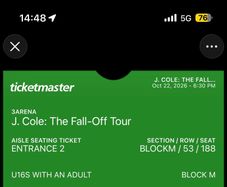 J Cole concert tickets