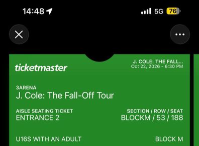 J Cole concert tickets