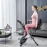 4-IN-1 Exercise Bikes for Home Use, Folding Indoor Stationary Cycling Bike with Arm/Leg Workout Bands,16 Levels Magnetic Resistance Fitness Bicycle with Hand Pulse and Phone/Tablet Holder Image 9