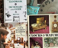 3 books on clocks including repairing dictionary guides and history. Price is for all 3
